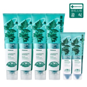 (최신상) 덴티스테 브리즈민트 프로 180g*4+60g*2 입냄새제거 불소치약