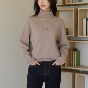 The캐시울 루즈핏 홀가 터들니트[KN320C05]