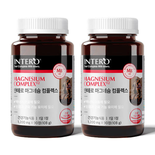 인테로 <b>마그네슘 컴플렉스</b> 2개 (총6개월분) 고함량 보충용