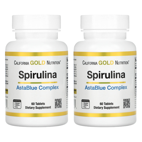 CGN 캘리포니아골드뉴트리션 스피룰리나 <b>아스타블루 복합체</b>  60정  2개