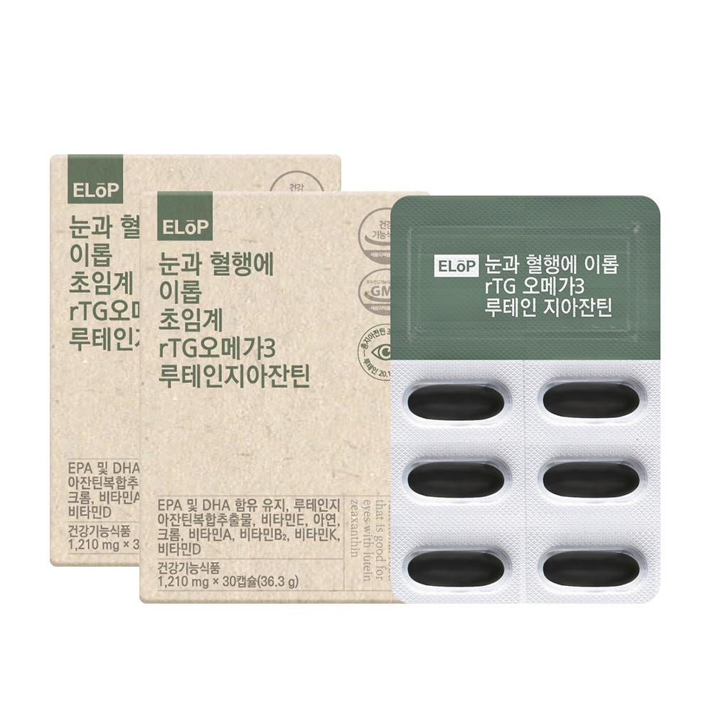 [<b>이롭</b>] 눈과 혈행에 <b>이롭</b> 초임계 rTG오메가3 <b>루테인</b> 지아잔틴