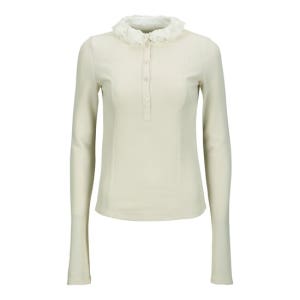 와이씨에이치 Ruffle Layered Henlyneck Top (W25to10012iv)