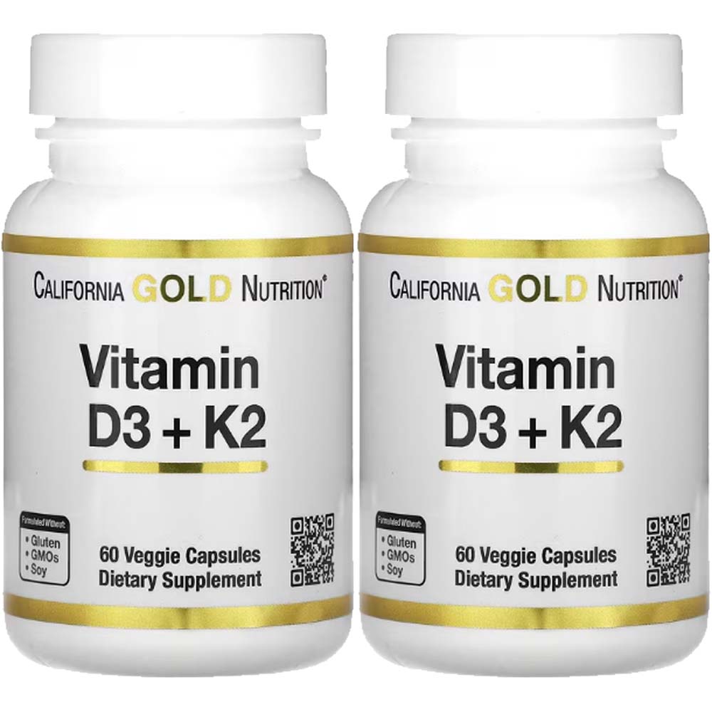 캘리포니아골드 CGN <b>비타민 D3</b> <b>K2</b> MK7 60캡슐, 1개