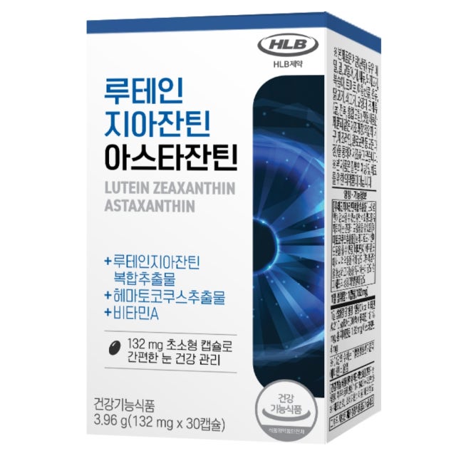 에이치엘비제약 루테인 지아잔틴 <b>아스타잔틴</b> 30캡슐, 3개