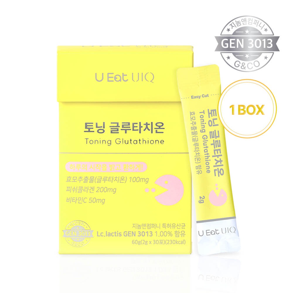 유이크 고순도 인지질 리포좀 콜라겐 토닝 글루타치온 30포, 2개