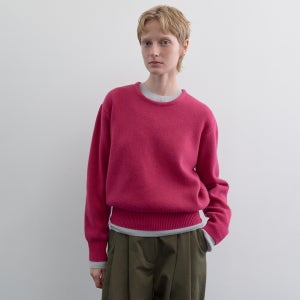 [문달] Basic Round Knit in Magenta
