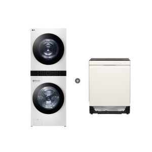 LG 트롬 오브제컬렉션 워시타워 + LG 디오스 식기세척기 (W21WAM + DUE5BGL1E)