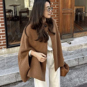 [캐시라이크] 보넬로 폭스울 판쵸 케이프