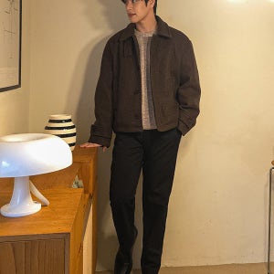 (XL-6XL)카슈인 울 숏하프코트[EVR 카라비죠탈부착 안감누빔 히든버튼]