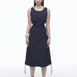 [딜레탕티즘] Nylon Heart String Dress (BK)