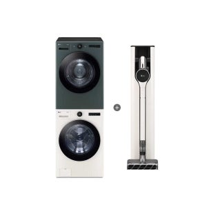 LG 트롬 오브제컬렉션 세탁기건조기 세트 + LG 코드제로 A7 Core (FX24ENE-GNG + A727WA)