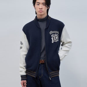 [빈폴 멘] 알파카 혼방 스태디움 카디건  네이비 (BC495AC51R) BC495AC51R