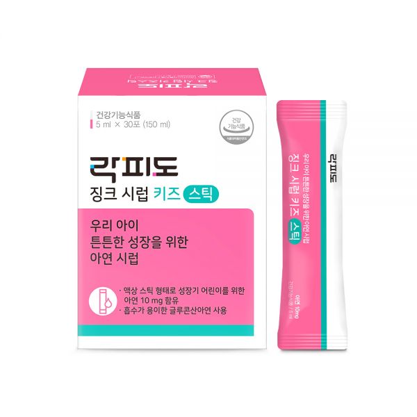 락피도 징크시럽 키즈 스틱 글루콘산아연 30포, 2개