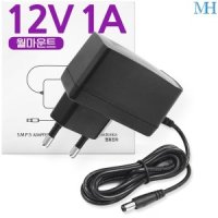 명호전자 12V 1A 어댑터 (월마운트타입) 전원 DC 12V1A아답터