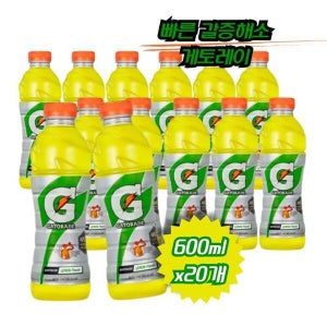 로그쉬 롯데칠성 음료 게토레이 600ml 20개 빠른 갈증해소 (16350227)