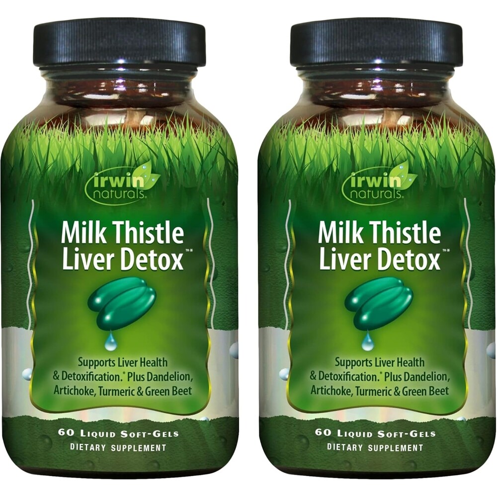 <b>어윈 내추럴</b> 밀크씨슬 액체 소프트젤 60개 2팩 세트