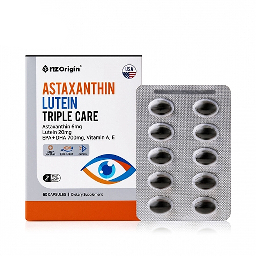 엔젯오리진 <b>엔젯오리진 아스타잔틴</b> 루테인 트리플케어 60캡슐