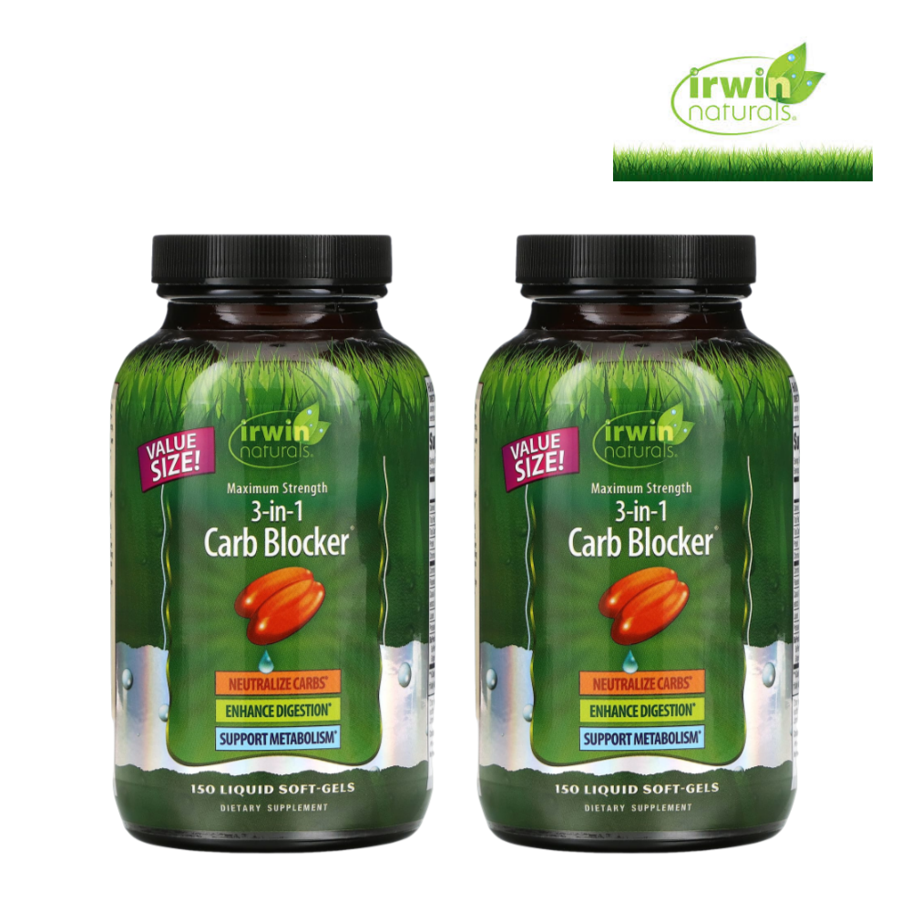 <b>어윈내추럴</b> 3in1 카브 블락커 흰강낭콩 추출물 150정 2개