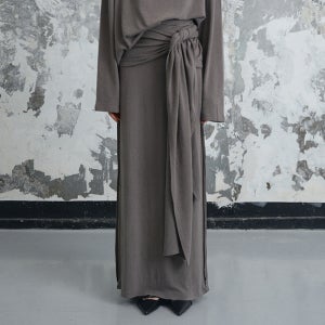 [더엔엘] Wools maxi Skirt +wrap muffler set - [3colors]