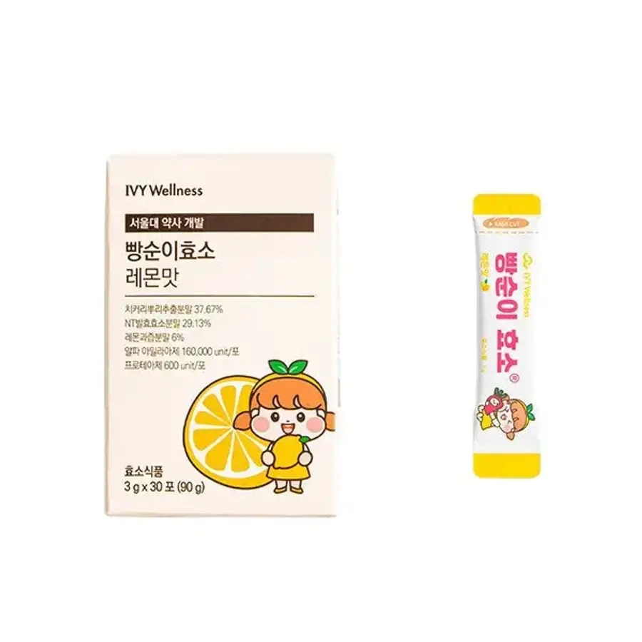 아이비웰니스 빵순이 <b>효소</b> 레몬맛 3g x 30포, 5개