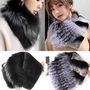 [엠더블유스토어] 엠로트 남자 여자 겨울 커플 선물 털 목도리 머플러 직수입 폭스 여우렉스 퍼 넥워머_42644525