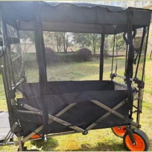 웨건 레인커버 방수커버 캠핑카트 바람막이 모기장 찍찍이고정