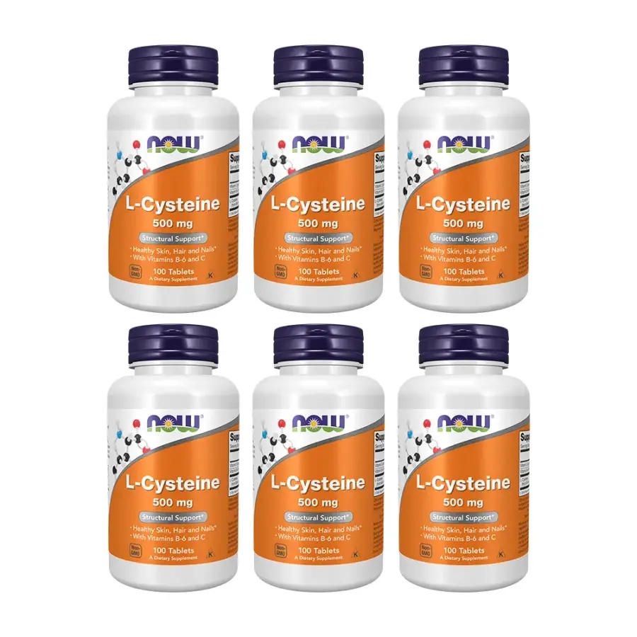 6개 나우푸드 엘 시스테인 500 mg 100 타블렛 L 시스테인 Cysteine 피부 영양제