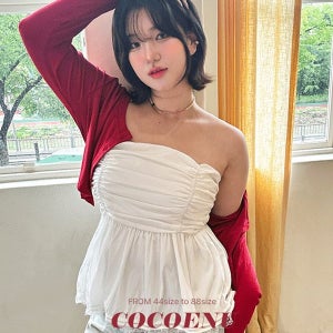 내일도착 가디건 [빅사이즈 44-100] 3사이즈 레드크롭 볼레로 쿨링 여름 빨강 가디건 긴팔 (살안타 워터밤 휴양지 휴가 동남아 바캉스 빅사이즈)