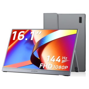 ARZOPA 아르조파 Z1FC 16.1인치 144Hz FHD 1080P sRGB IPS 휴대용 게이밍 모니터 슬리브백 포함 맥북 노트북 PS5 스위치
