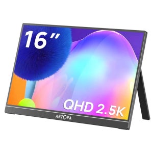 ARZOPA 아르조파 Z1RC 16인치 2.5K QHD HDR IPS 휴대용 모니터 16:10 타입C 미니HDMI 맥북 노트북 PS5 스위치