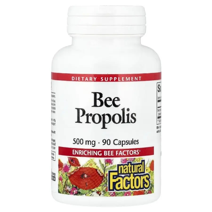 내추럴팩터스 꿀벌 <b>프로폴리스 250mg</b> 비 Propolis 캡슐 90정