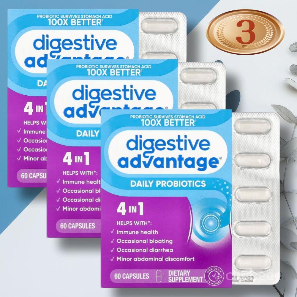 쉬프 다이제스티브 <b>어드밴티지</b> <b>프로바이오틱</b> 60캡슐 3병 바실러스 코아귤런스