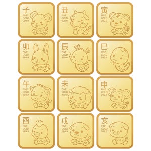 아시아골드 십이지신 스퀘어 골드바 3.75g