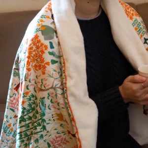 십장생 극세사 담요 Ten longevity ultra-fine fiber blanket.