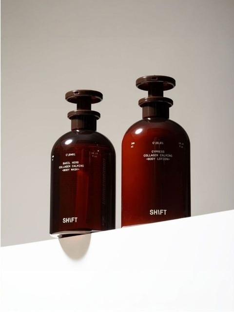 [시프트] 시프트 <b>콜라겐</b> 카밍 <b>바디세트</b>(바질허브 바디워시+사이프러스 바디로션)