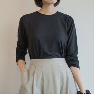 [jin and clare] 포근 피치기모 긴팔 /블랙, 진앤클레어