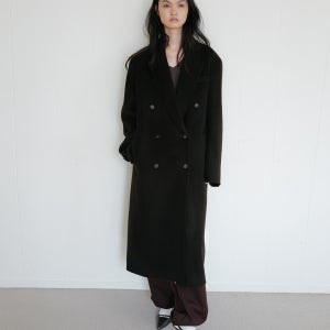 리포스,HANDMADE MAXI DOUBLE COAT (BROWN)