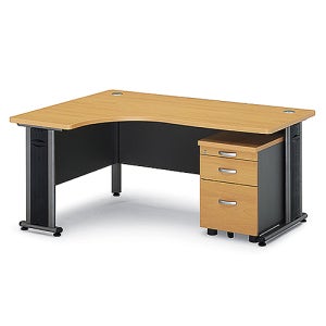 TFS 멀티 기역자 L형책상 코너수납 망펄비취