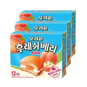 (주)오리온  후레쉬베리 복숭아 12P 336g x3개 (17236987)