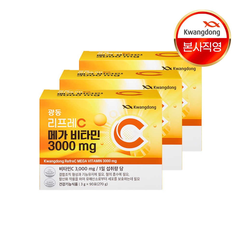 광동생활건강 리프레C 메가비타민 3000 고함량 순수비타민 90포, 1개