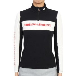 혼가먼트 골프웨어 반집업 여성 긴팔티셔츠 HCW 2C AU01 BLACK