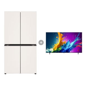 LG 디오스 오브제컬렉션 매직스페이스 냉장고 + LG QNED AI TV (T875MEE111 + 86QNED75AEA)
