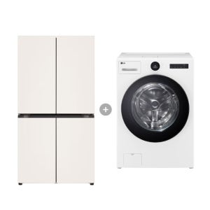 LG 디오스 오브제컬렉션 매직스페이스 냉장고 + LG 트롬 워시콤보 (T875MEE111 + FH25WA)