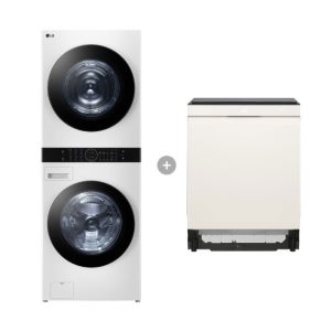 LG 트롬 오브제컬렉션 워시타워 + LG 디오스 식기세척기 (W21WAM + DUE6BGL1E)