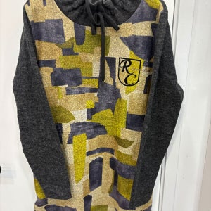 크로커다일레이디 네크라인조절 기하학프린트 롱기징 티셔츠 옐로우 모다아울렛 오산동탄점