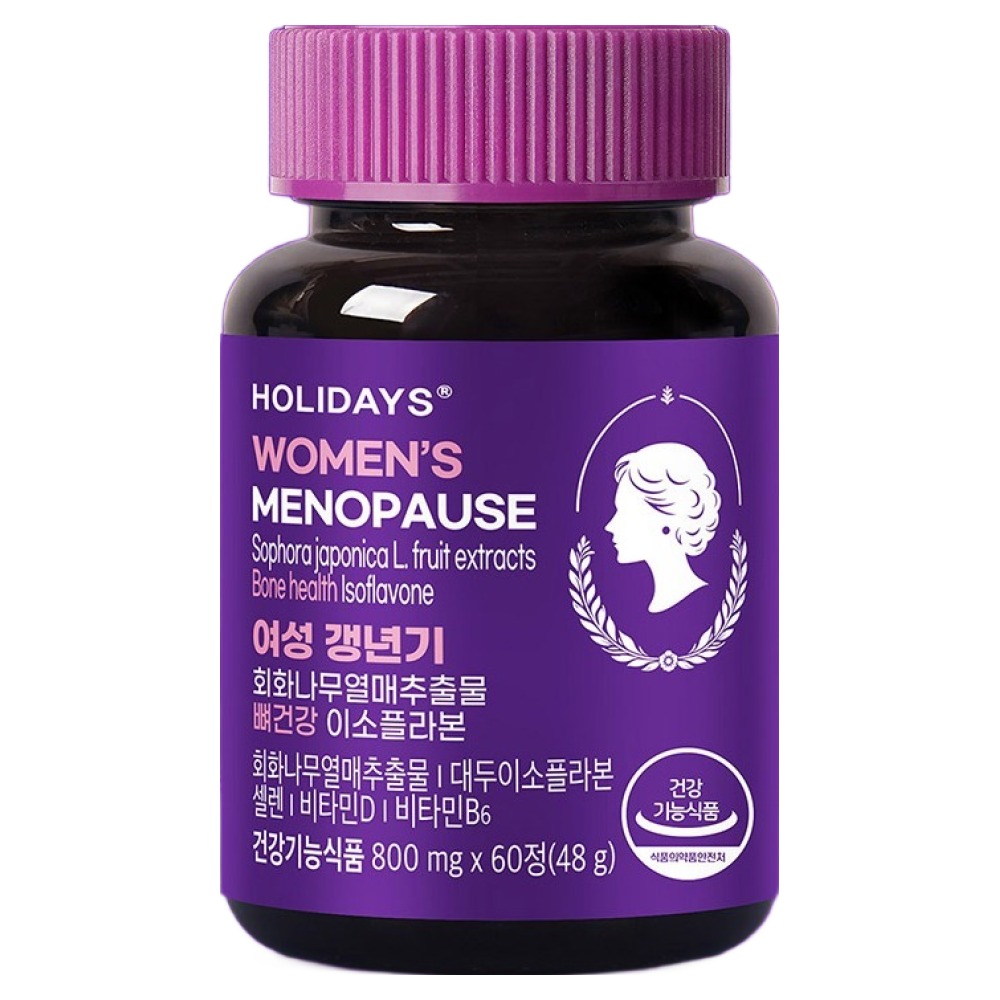 홀리데이즈 <b>회화나무열매추출물</b> 이소플라본 60정, 1개