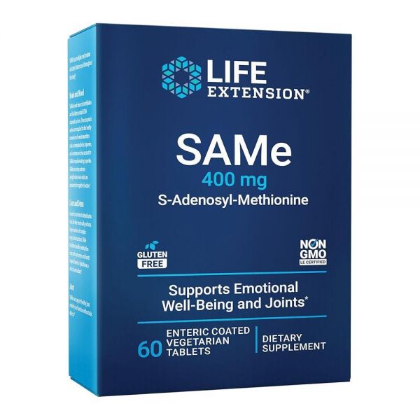 라이프익스텐션 SAMe 200mg S<b>아데노실메티오닌</b> 코티드 엔테릭 60정, 1개