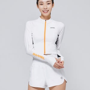 배럴 우먼 모션 크롭 집업 래쉬가드  B3SWWCR001OWT