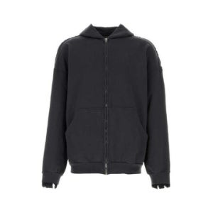 25 FW 발렌시아가 패치 지퍼업 코튼 퓨어 후드 티셔츠 809315T3344 809315T3344