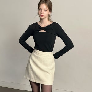 [로트르드민] Lautre Lily Black blouse